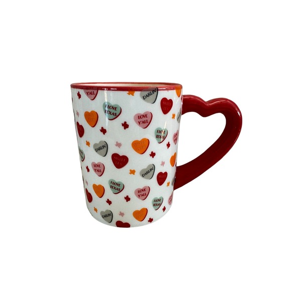 HEB Destination Holiday Texas Conversation Hearts Coffee Mug - Picture 1 of 4